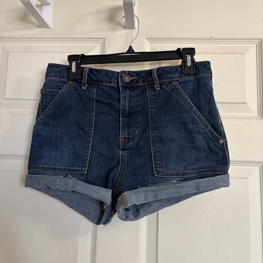 Free People Lily High Rise Cuffed Denim Jean Shorts - Picture 2 of 8
